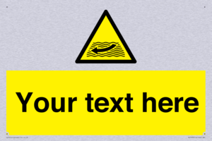 Custom Warning strong river flows